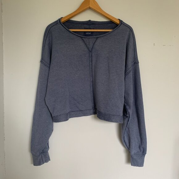 AERIE BLUE COZY CROPPED TOP - Picture 5 of 7